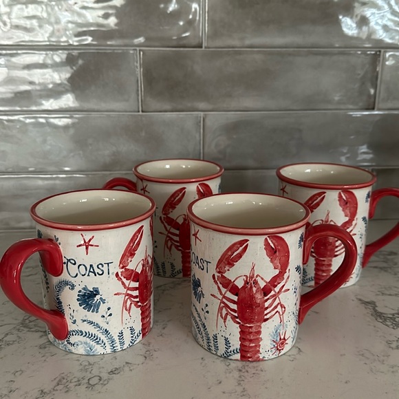 Certified International Other - 🎉HP🎉 Lobster4 Piece Mug Set